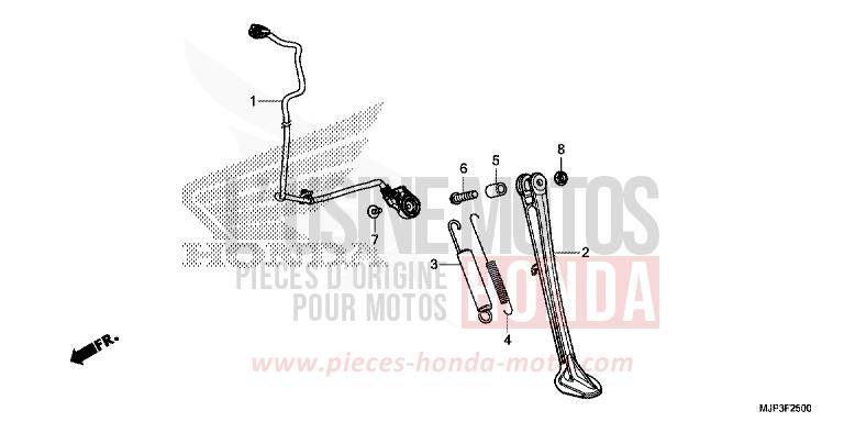 BEQUILLE LATERALE de Africa Twin PEARL GLARE WHITE (NHB53H) 2016